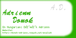 adrienn domok business card